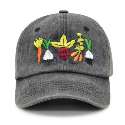 Промытый хлопковый спортивный шляп с вышитым логотипом. Высокое качество. Шестипанельная бейсбольная кепка, унисекс, регулируемый размер