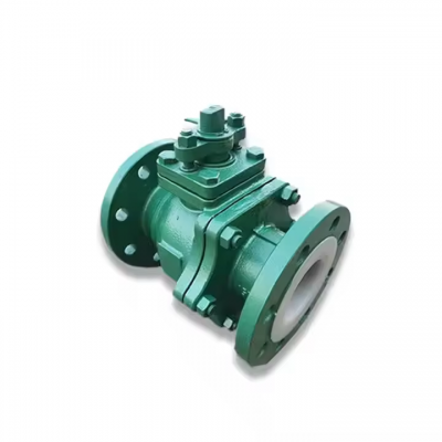 High Quality Q41F46 Manual Fluorine Lined Ball Valve Flange Soft Seal Ball Valve Carbon Steel Fluorine Lined Ball Valve photo-3
