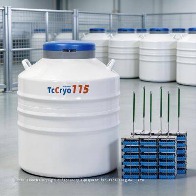 TcCryo 115L Price of Liquid Nitrogen Container Liquid Nitrogen Cell Storage Tank