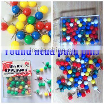 Colorful Plastic Head Map Push Pins With Steel Point