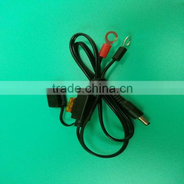 Extension Cord DC Male UL SPT-1 18AWG 300V 105c cable with DC 5.5x2.1 to 8.5mm ring terminal DC to Ring Terminal Cable assembly