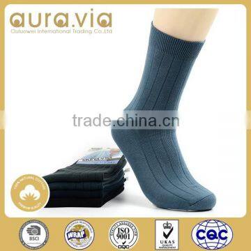 Wholesale 100 cotton dress socks men china manufacturer