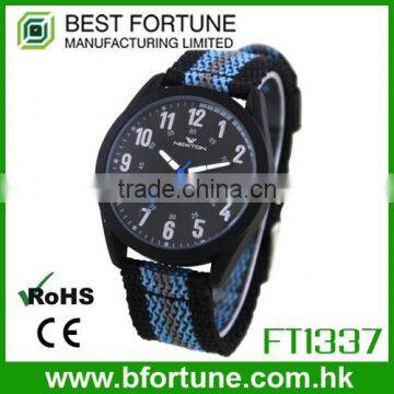 FT1337_BL Promotion price classic waterproof nylon mens watch excellence quartz