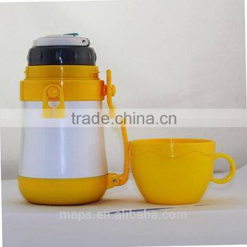 Cute double wall stainless steel water bottle with handle