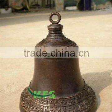 Bronze small delicate bell sculpture