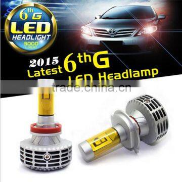 Super bright 2015 G6 auto led headlight kit 3000LM 3000K,4300K,6500K,8000K,10000K DIY freely