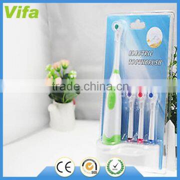 2015 waterproof battery powered electric tooth brush with holder and replace head