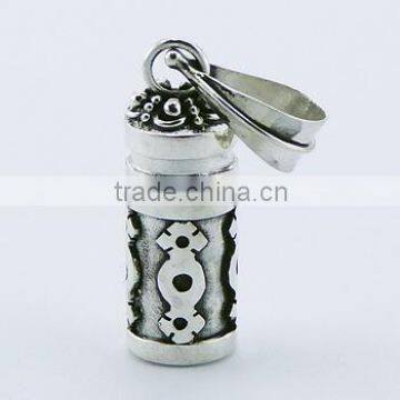 Antique Design Replica Sterling Silver Prayer Box Pendant