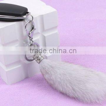 Wholesale Price Competitive 2015 Natural Fox Fur Tail / Dye Color Fox Tail Fur Keychain photo-6
