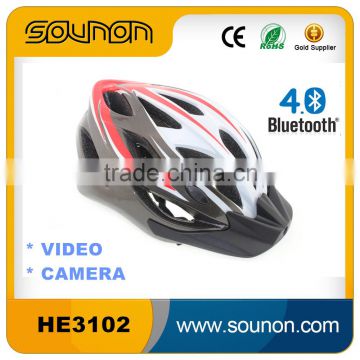 Bluetooth Sport Helmet with Camera, Video Helmet for bicycle, motorcycle, 2015 New Smart Helmet with CE, ROHS for Video Shoot.