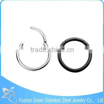 316l Stainless Steel Black Hoop Nose Rings Hinged Nose Ring Segment