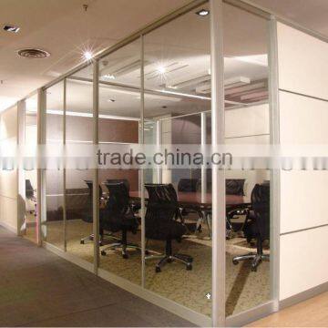 modern office designs aluminium frame double glass partition wall(SZ-WST708)