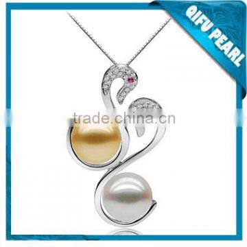 New Designs Unique Handmade Sterling Silver Fresh water pearl Pendant Necklace