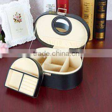 Luxury new style leather jewellery box, Luxury PU leather box for jewelry and cosmetic, suit case,gift box