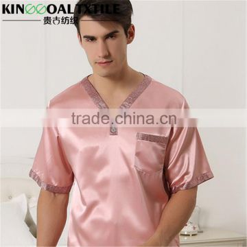 Wholesale Luxury New Fashion Plus size Summer Men Silk Pajama Set