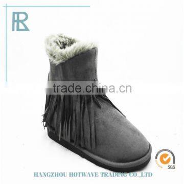 Cheap plain white Fur Lining wholesale snow boots