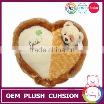 Romantic mini bear heart shaped cushion for sale