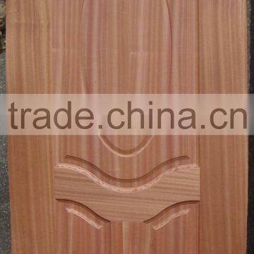 sapelli mdf/hdf moulded door skin for home decoration