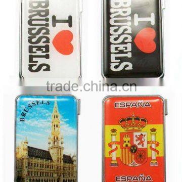 Hot Rectangle Flame Lighter with Plastic Sticker