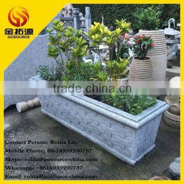 granite stone garden flower pot