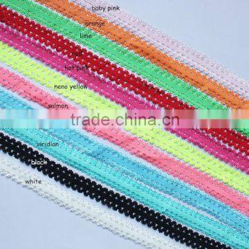 Colorful 3/4 Lace Frilly Elastic Headband For Hair Decoration