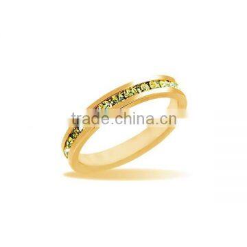 gold plated light yellow ring for women