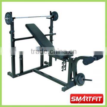 fashion multi function Weight Bench with barbell hot sale gym equipment cheap sporting items