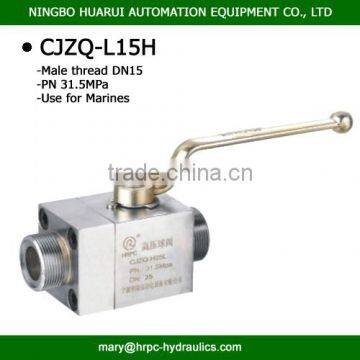 CJZQ Series marine two way M30x1.5 male thread high pressure globe ball valve dn08