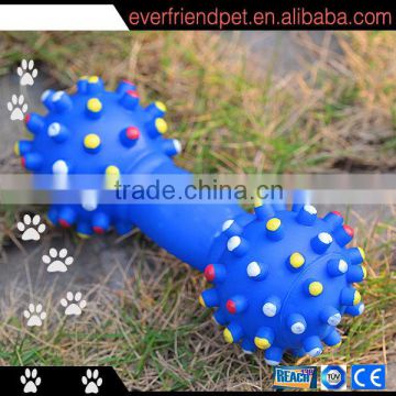 beautiful vinyl dog toy pet product dumbell