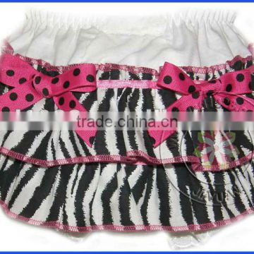 Zebra Satin Ruffle Bloomer