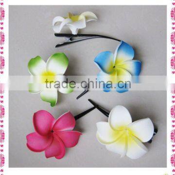 Hawaiian Foam Flower Clip,Plumeria flower,Hibiscus flower, Frangipani flower,Hair accessory JYF00596