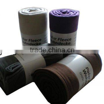 plain dyed rolled packing anti-pile polar fleece blanket