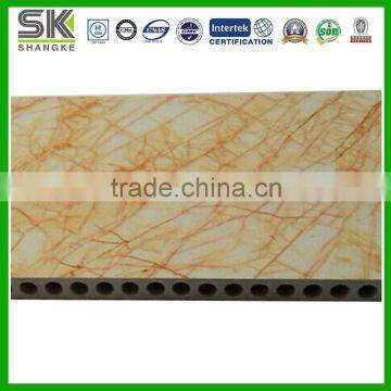 Faux stone panels marble baseboard TV background wall decoration