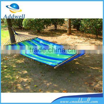 Thicken canvas indoor hammock with spreader wood bar