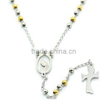 rosary beads catholic necklace christian stainless steel prayer beads virgen de guadalupe dongguan factory wholesale                        
                                                Quality Choice