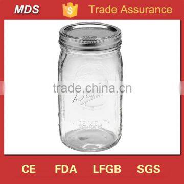 Wide mouth ball quart 32oz mason jar with no handle