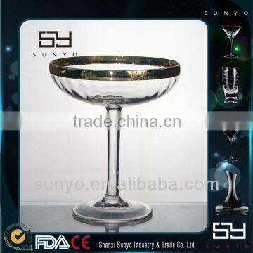 gold rim Margarita Glass Cup/Glassware/Crystal Glass