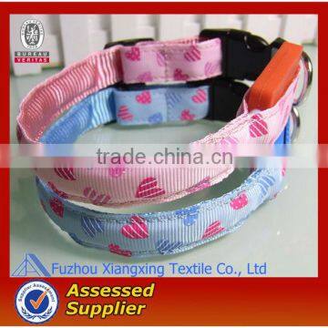 without MOQ pet collar and leash with flash light