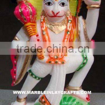 Alabaster Marble Hanuman Statues