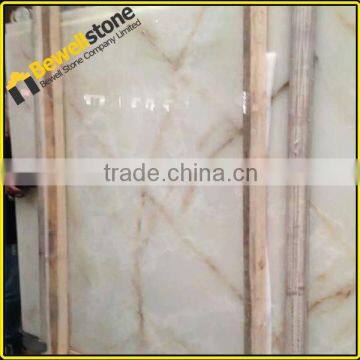 China natural onyx white slab & tiles for fireplace