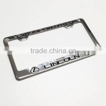 Custom High Quality Stainless Steel Car License Plate Frame American Metal License Plate Holder photo-3