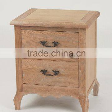 Antique style solid wood bedroom beside table /2 drawer Chest(DT-1082-OAK)