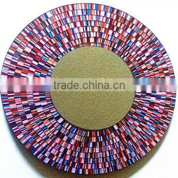 MDFmosaic red bathroom resin face wall mirror