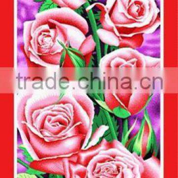 rose flower cotton beach towel