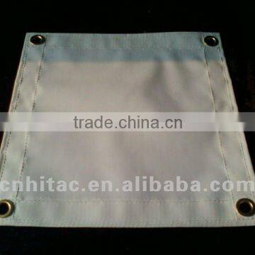 Metal Eyelets Reinforced White PVC Tarpaulin Sheet