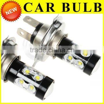 12V 80w/60w/50w H4 High Power led fog lamp HID Xenon White Headlight Led Vehicles Car Fog Lights Bulbs