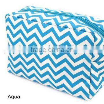 Korean Fashion Cheap Red White Striped Canvas Makeup Bags photo-3