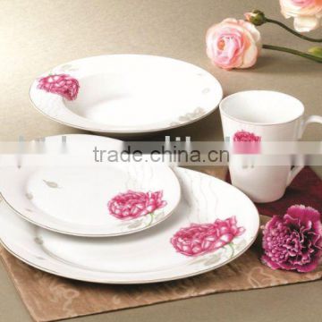 16pcs Porcelain dinnerware with gold line SDG1020