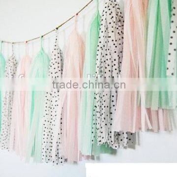 Hot Sale Best Hanging Decoration Diy Paper Tassels Garland                        
                                                Quality Choice