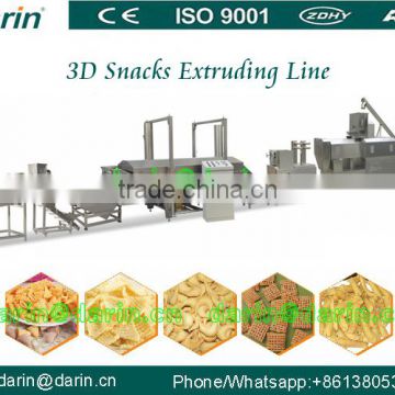 Hot Sale Extruded Fried Crispy Bugles 3d Pellet Snack Machine